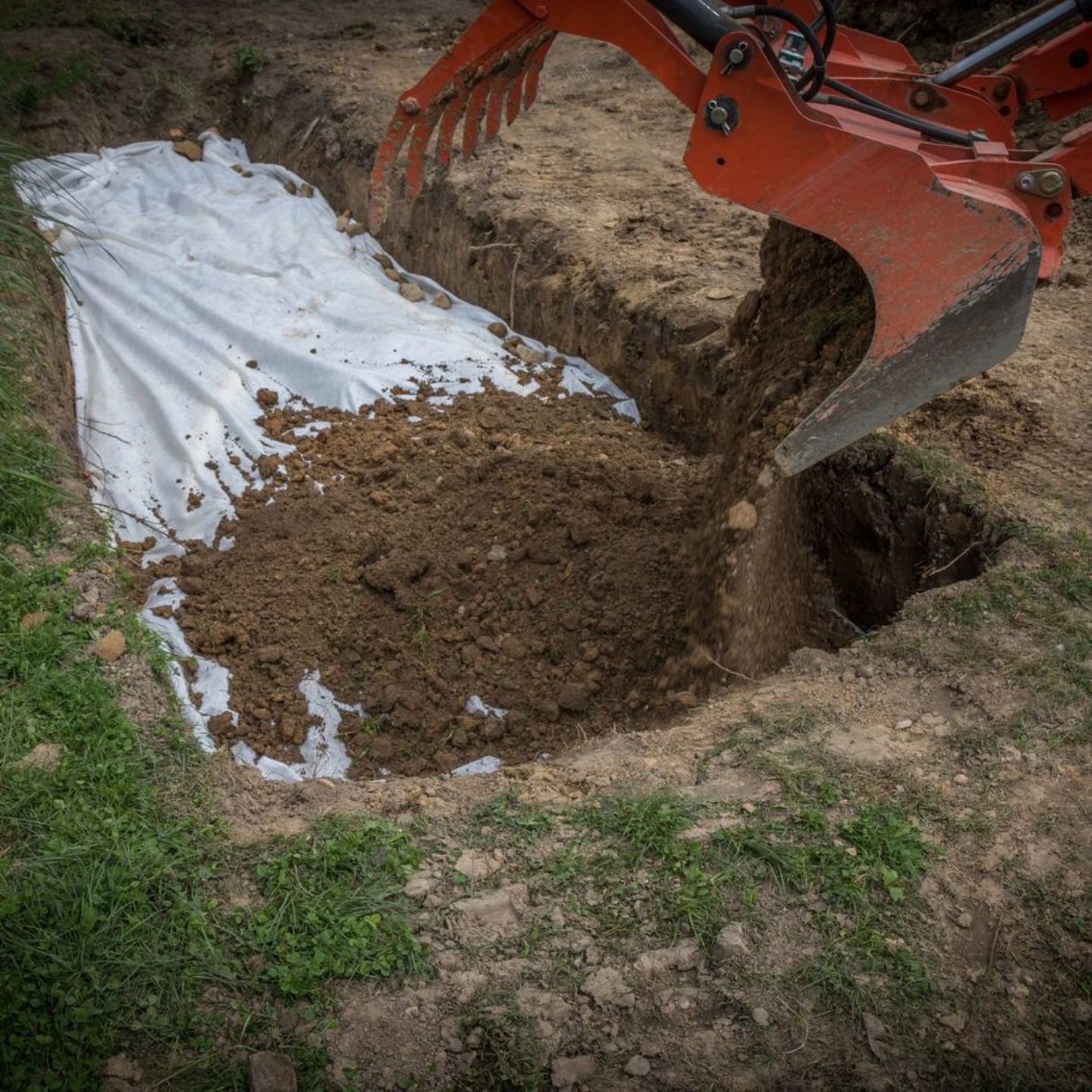 Réalisation d'un puits perdu avec drain dispersant DVert Réalisation d'un puits perdu avec drain dispersant DVert